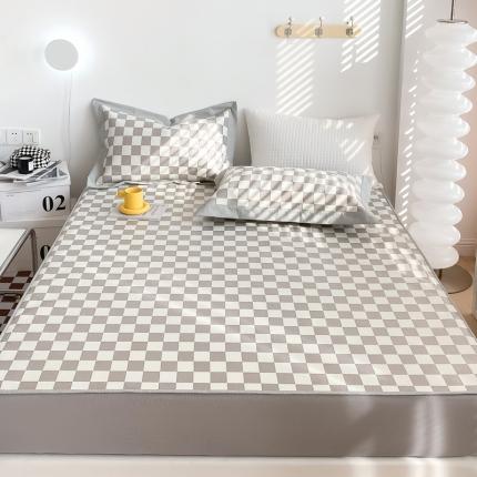 91家纺网 家纺一手货源 找家纺 （总）懒猫 2022新款800D提花冰丝床笠款凉席