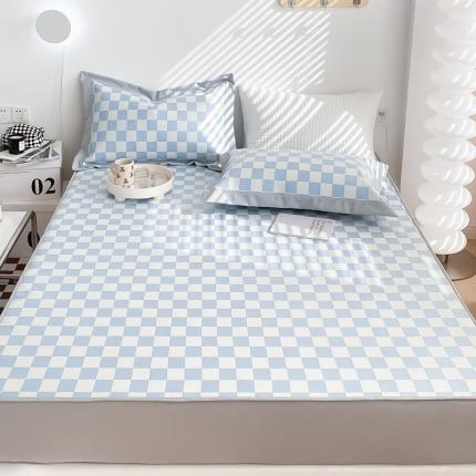 91家纺网 家纺一手货源 找家纺 （总）懒猫 2022新款800D提花冰丝床笠款凉席