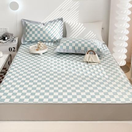 91家纺网 家纺一手货源 找家纺 （总）懒猫 2022新款800D提花冰丝床笠款凉席