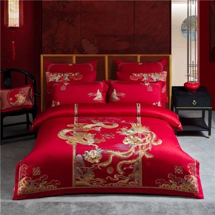 91家纺网 家纺一手货源 找家纺 (总)高大尚 2022新款长绒棉提花婚庆-大唐婚嫁