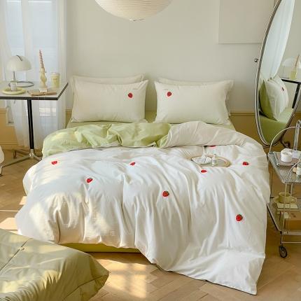 91家纺网 家纺一手货源 找家纺 （总）洋铭区 2022新款全棉小清新水洗棉刺绣系列