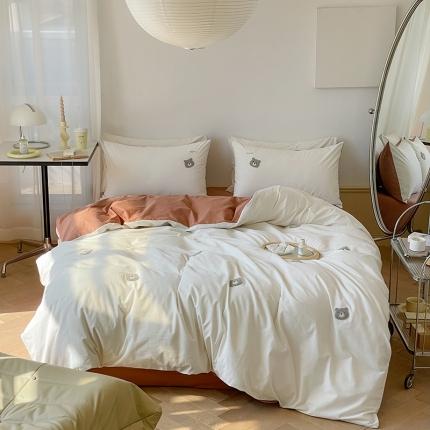 91家纺网 家纺一手货源 找家纺 （总）洋铭区 2022新款全棉小清新水洗棉刺绣系列