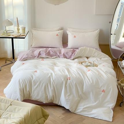 91家纺网 家纺一手货源 找家纺 （总）洋铭区 2022新款全棉小清新水洗棉刺绣系列