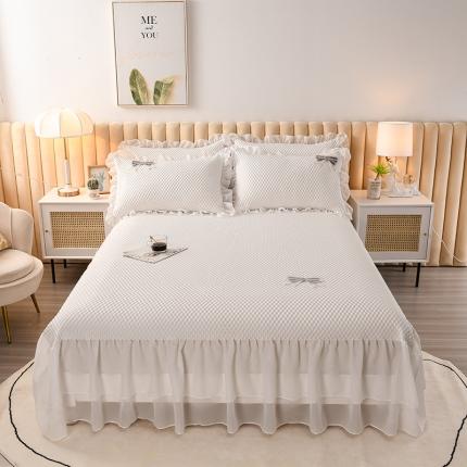 91家纺网 家纺一手货源 找家纺 昊川 2024新款凉感豆豆快速冷感凉席 冰豆豆-白