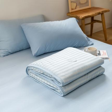 91家纺网 家纺一手货源 找家纺 （总）2022新款全棉针织条纹夏被&amp;春秋被
