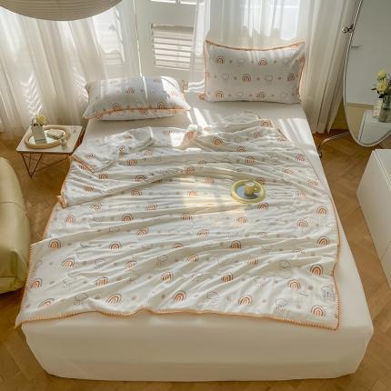 91家纺网 家纺一手货源 找家纺 （总）洋铭区 2022新款双层纱夏被