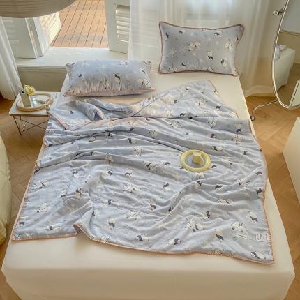 91家纺网 家纺一手货源 找家纺 （总）洋铭区 2022新款双层纱夏被