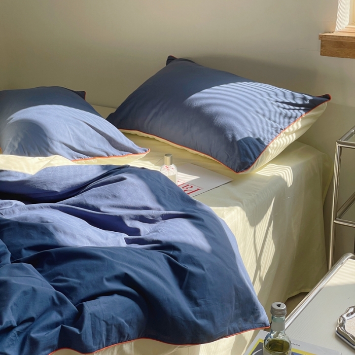 91家纺网 家纺一手货源 找家纺 （总）时年 2022新款全棉水洗棉四件套嵌绳款