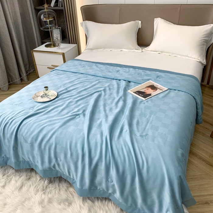 91家纺网 家纺一手货源 找家纺 （总）榻尚 2023新款天丝提花夏被夏凉被20%蚕丝