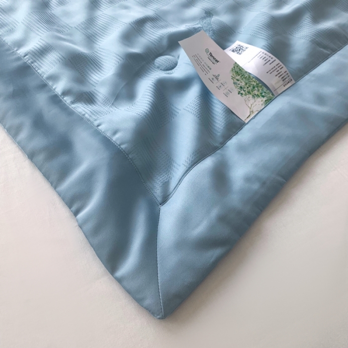 91家纺网 家纺一手货源 找家纺 榻尚 2023新款天丝提花夏被夏凉被20%蚕丝 豹 宝蓝