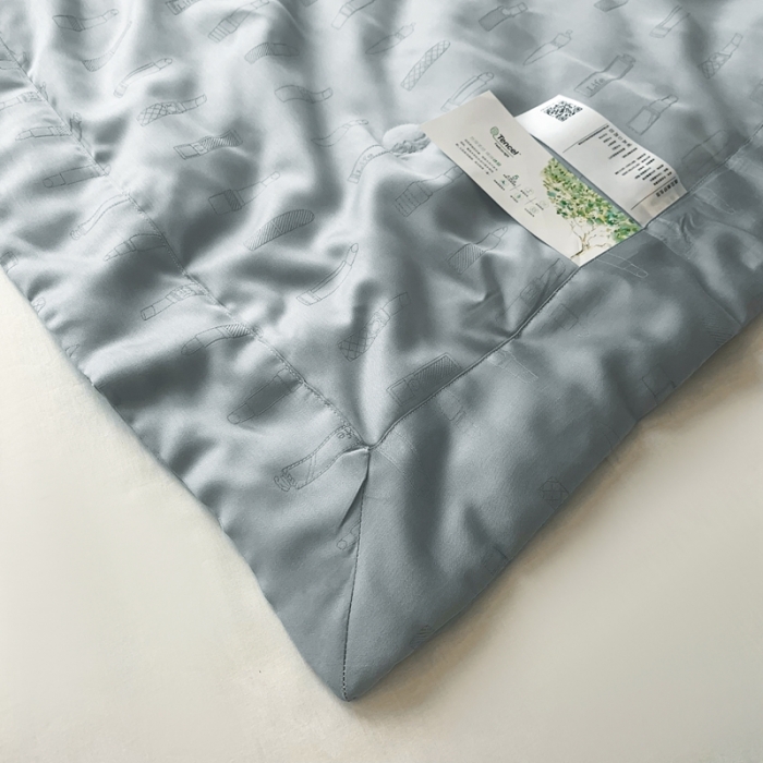 91家纺网 家纺一手货源 找家纺 榻尚 2023新款天丝提花夏被夏凉被20%蚕丝 口红 蓝灰