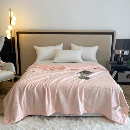 榻尚 2023新款纯色80天丝胶原蛋白夏被夏凉被 素 素 粉