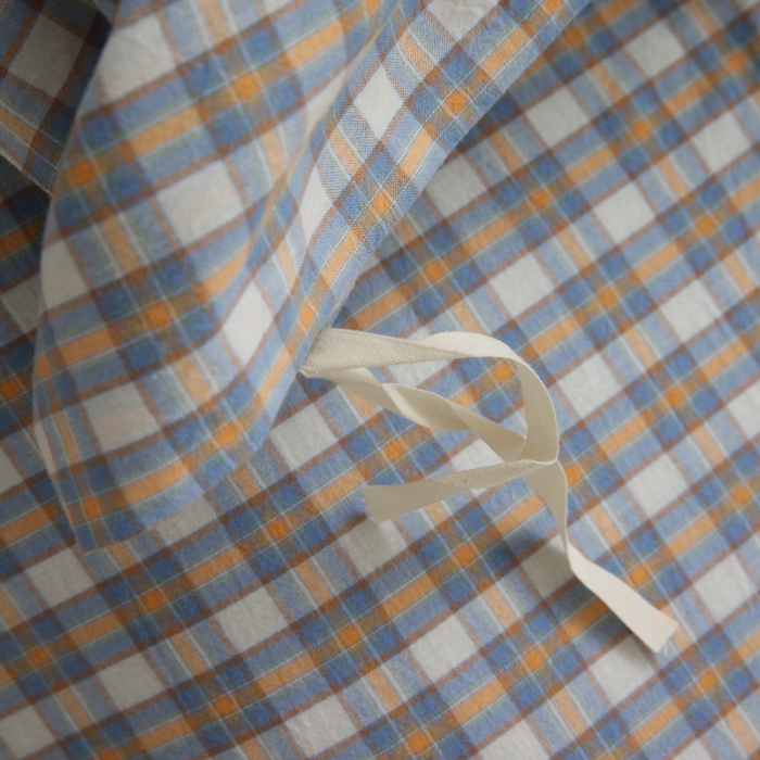 91家纺网 家纺一手货源 找家纺 榻尚 经典田园格子全棉色织水洗棉四件套 沐色（黄灰）