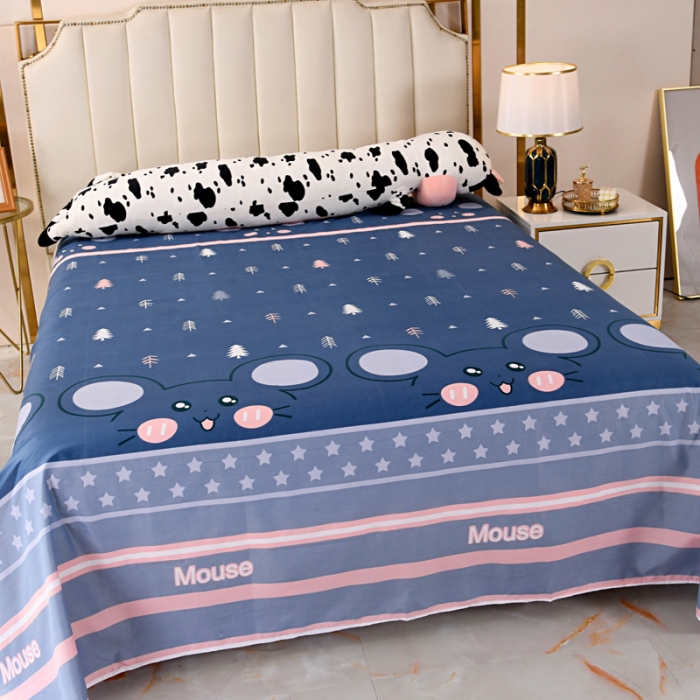 91家纺网 家纺一手货源 找家纺 馨乐 2022新款亲肤印花单品床单鼠年吉祥