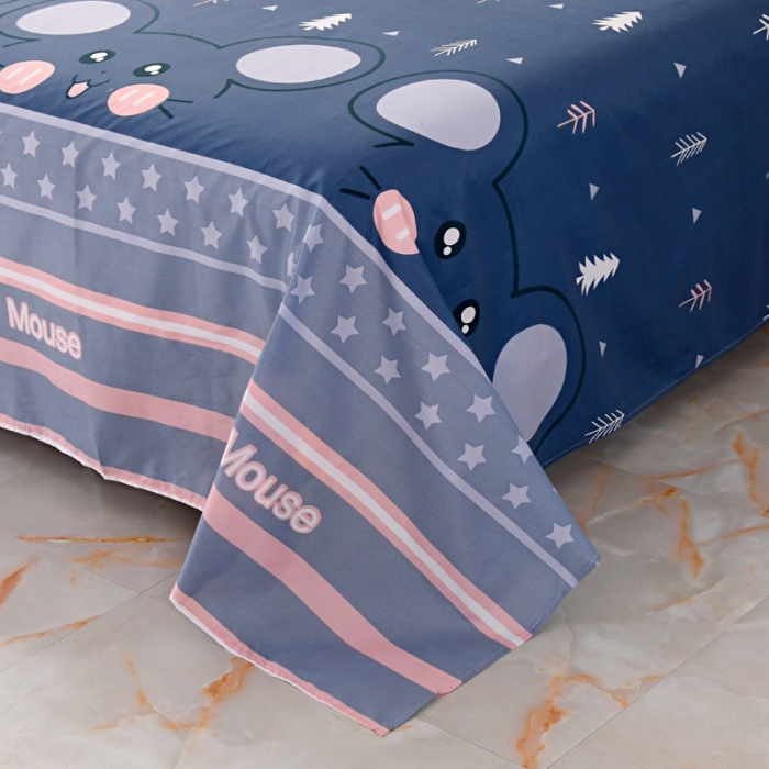 91家纺网 家纺一手货源 找家纺 馨乐 2022新款亲肤印花单品床单鼠年吉祥