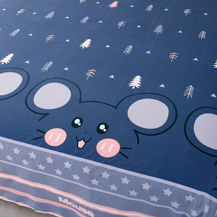 91家纺网 家纺一手货源 找家纺 馨乐 2022新款亲肤印花单品床单鼠年吉祥