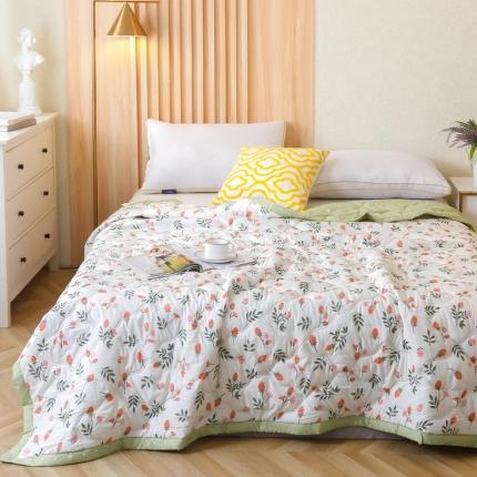 91家纺网 家纺一手货源 找家纺 友承家纺 2025新款舒适印花水洗棉夏被空调被 恋爱味道