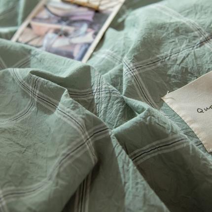 91家纺网 家纺一手货源 找家纺 （总）春皖 2023新款色织水洗棉上下铺单枕套48*74cm