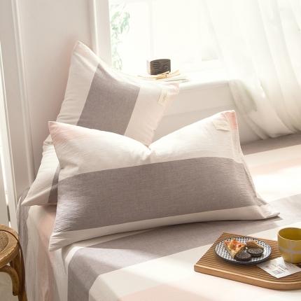 91家纺网 家纺一手货源 找家纺 （总）春皖 2023新款色织水洗棉上下铺单枕套48*74cm