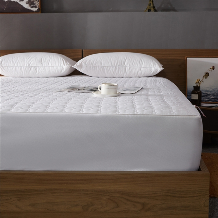 91家纺网 家纺一手货源 找家纺 雪云美 2022亲肤棉磨毛夹棉床笠全包床垫保护套黄金格-白