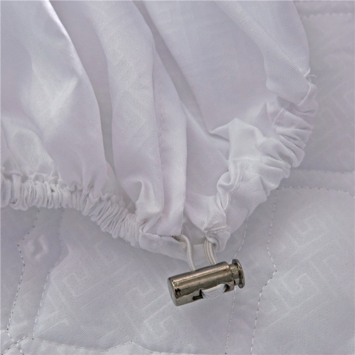 91家纺网 家纺一手货源 找家纺 雪云美 2022亲肤棉磨毛夹棉床笠全包床垫保护套黄金格-白