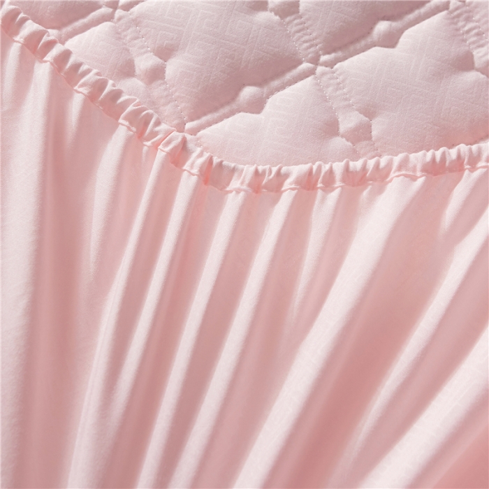 91家纺网 家纺一手货源 找家纺 雪云美 2022亲肤棉磨毛夹棉床笠全包床垫保护套黄金格-玉