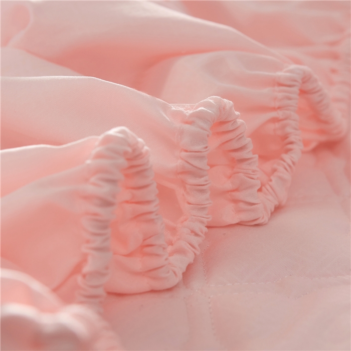 91家纺网 家纺一手货源 找家纺 雪云美 2022亲肤棉磨毛夹棉床笠全包床垫保护套黄金格-玉