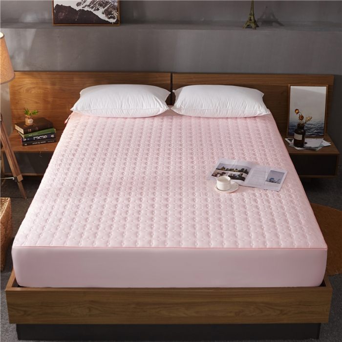 91家纺网 家纺一手货源 找家纺 雪云美 2022亲肤棉磨毛夹棉床笠全包床垫保护套黄金格-玉