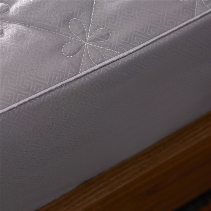 91家纺网 家纺一手货源 找家纺 雪云美 2022亲肤棉磨毛夹棉床笠全包床垫保护套四叶草-灰