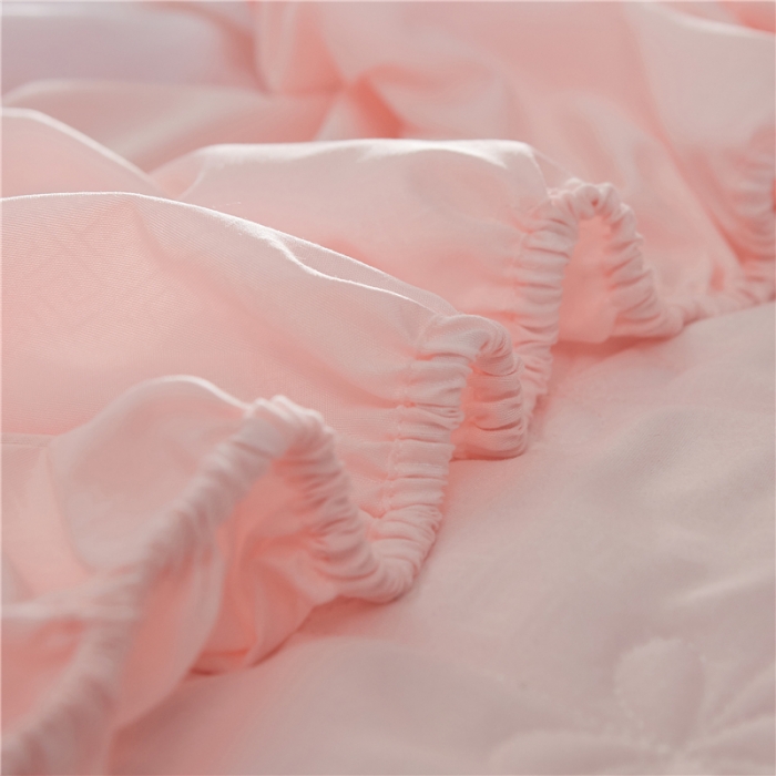 91家纺网 家纺一手货源 找家纺 雪云美 2022亲肤棉磨毛夹棉床笠全包床垫保护套四叶草-玉