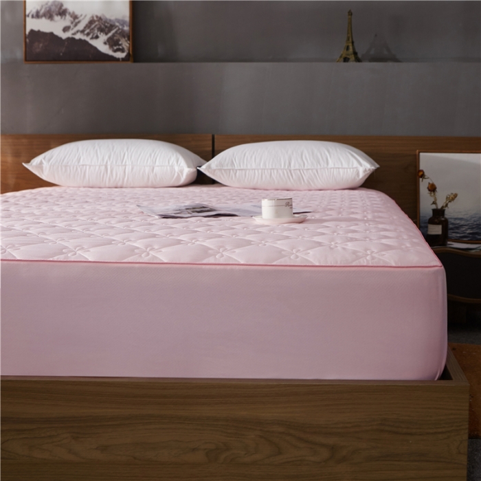 91家纺网 家纺一手货源 找家纺 雪云美 2022亲肤棉磨毛夹棉床笠全包床垫保护套四叶草-玉