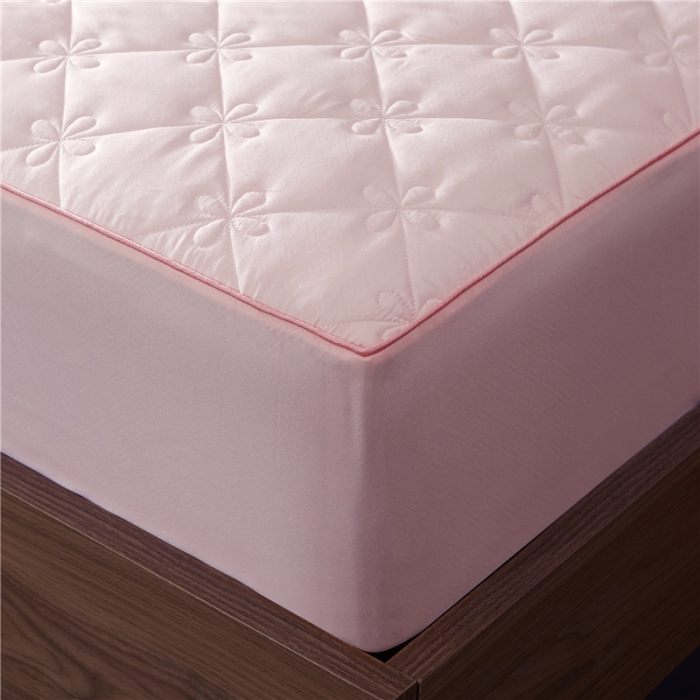 91家纺网 家纺一手货源 找家纺 雪云美 2022亲肤棉磨毛夹棉床笠全包床垫保护套四叶草-玉