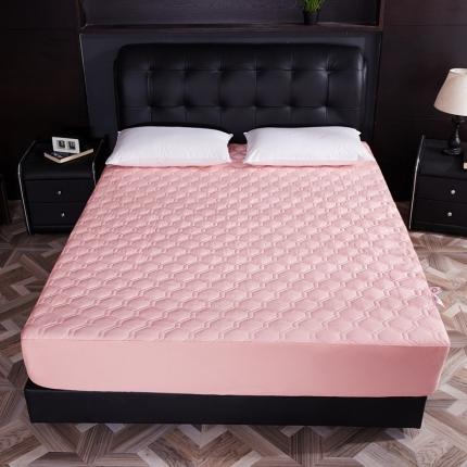 91家纺网 家纺一手货源 找家纺 雪云美全棉纯色抗菌防螨夹棉床笠133*72纯棉可定制玉色