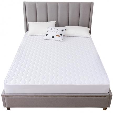 雪云美全棉纯色抗菌防螨夹棉床笠133*72纯棉可定制白色