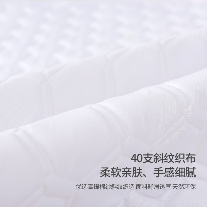 91家纺网 家纺一手货源 找家纺 雪云美全棉纯色抗菌防螨夹棉床笠133*72纯棉可定制白色