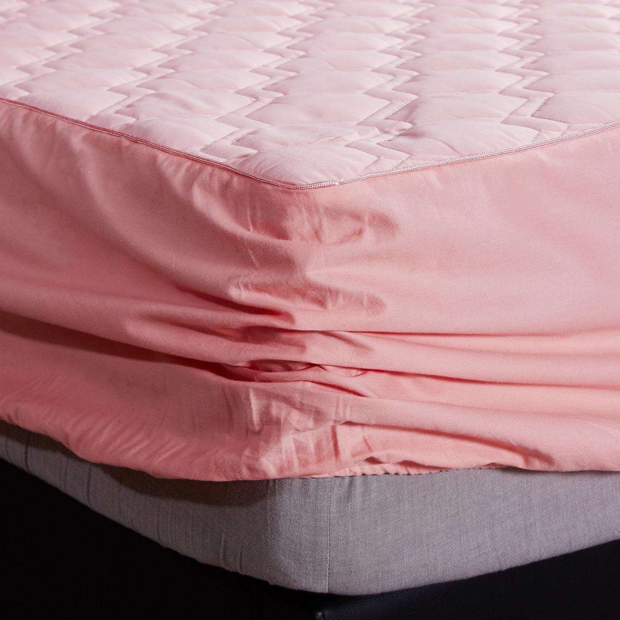 91家纺网 家纺一手货源 找家纺 雪云美全棉纯色抗菌防螨夹棉床笠133*72纯棉可定制玉色