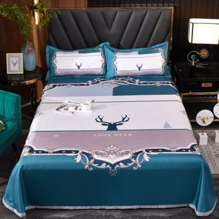 91家纺网 家纺一手货源 找家纺 （总）艺玲 2022新款大版印花冰丝凉席三件套