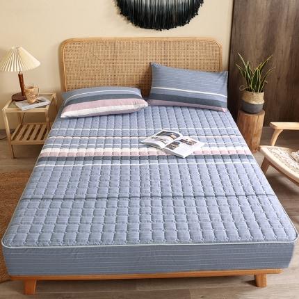 91家纺网 家纺一手货源 找家纺 总-雪云美2022新款A类全棉色织水洗棉夹棉单床笠床罩可定制