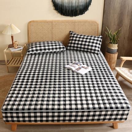 91家纺网 家纺一手货源 找家纺 总-雪云美2022新款A类全棉色织水洗棉夹棉单床笠床罩可定制