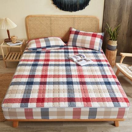 91家纺网 家纺一手货源 找家纺 总-雪云美2022新款A类全棉色织水洗棉夹棉单床笠床罩可定制