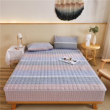 91家纺网 家纺一手货源 找家纺 总-雪云美2022新款A类全棉色织水洗棉夹棉单床笠床罩可定制