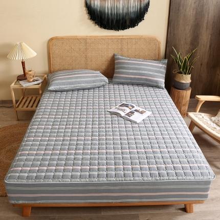 91家纺网 家纺一手货源 找家纺 总-雪云美2022新款A类全棉色织水洗棉夹棉单床笠床罩可定制