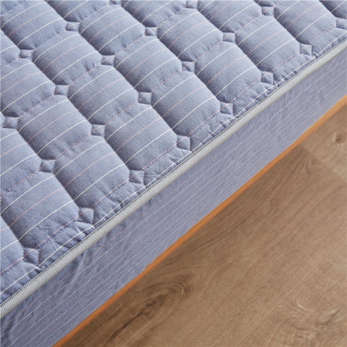 91家纺网 家纺一手货源 找家纺 雪云美A类全棉色织水洗棉床笠夹棉床罩三件套可定制格林兰