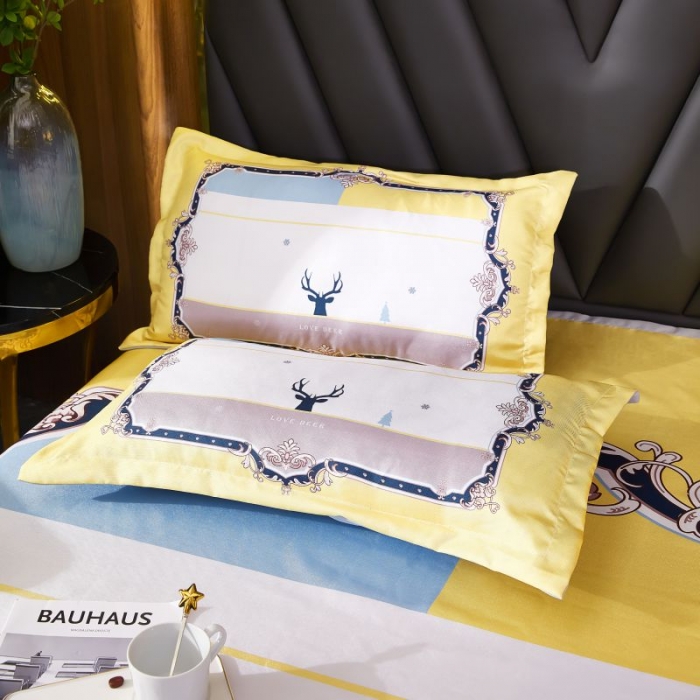 91家纺网 家纺一手货源 找家纺 艺玲 2022新款大版印花冰丝凉席三件套 一路有你粉