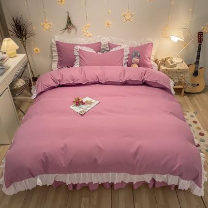 91家纺网 家纺一手货源 找家纺 （总）艺玲 2022新款韩版公主风蕾丝花边四件套