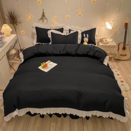 91家纺网 家纺一手货源 找家纺 （总）艺玲 2022新款韩版公主风蕾丝花边四件套