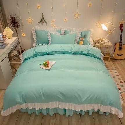 91家纺网 家纺一手货源 找家纺 （总）艺玲 2022新款韩版公主风蕾丝花边四件套