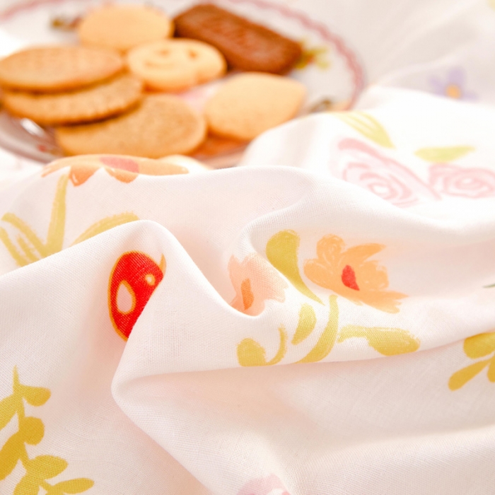 91家纺网 家纺一手货源 找家纺 （总）亲亲公主 2025新款小清新碎花韩版花边双层纱四件套