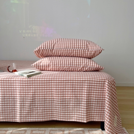 91家纺网 家纺一手货源 找家纺 （总）北欧良品 色织水洗棉枕套纯棉全棉枕套一对拍2 单只装