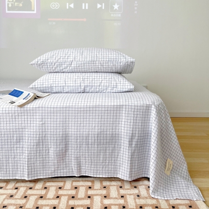 91家纺网 家纺一手货源 找家纺 （总）北欧良品 色织水洗棉枕套纯棉全棉枕套一对拍2 单只装